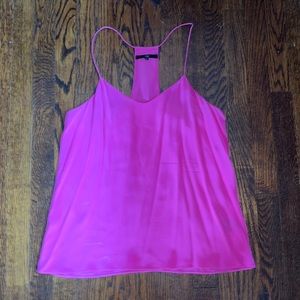 💖Tibi💖 stunning magenta silk racer back tank. Size 8. Light wear. GUC.